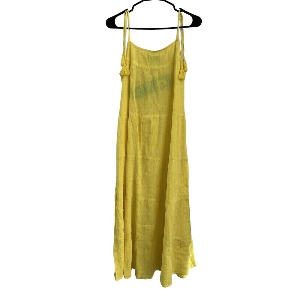 Melissa Odabash Womens Medium Fru Lemon Yellow Swim Beach Dress Tiny Flaw